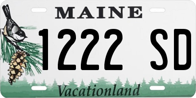 ME license plate 1222SD