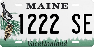 ME license plate 1222SE
