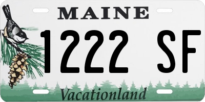 ME license plate 1222SF