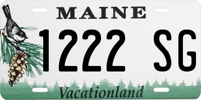 ME license plate 1222SG