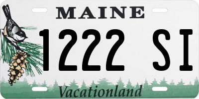 ME license plate 1222SI