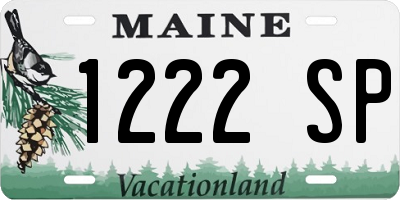 ME license plate 1222SP
