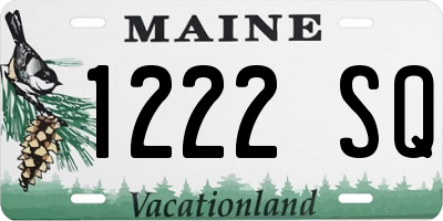 ME license plate 1222SQ