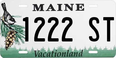 ME license plate 1222ST