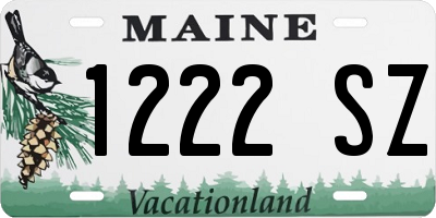 ME license plate 1222SZ