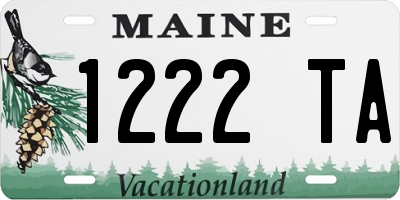 ME license plate 1222TA