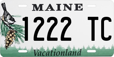 ME license plate 1222TC