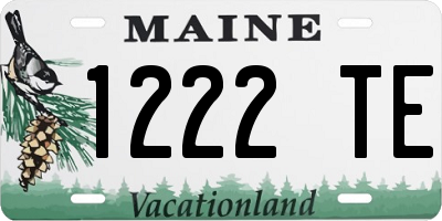 ME license plate 1222TE