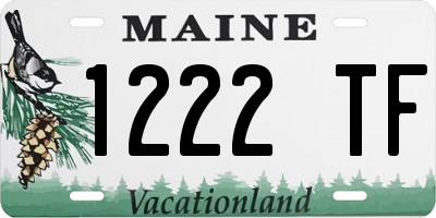 ME license plate 1222TF