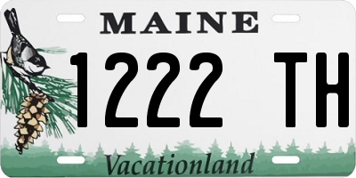 ME license plate 1222TH