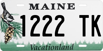 ME license plate 1222TK