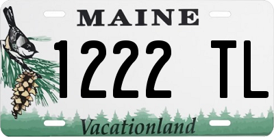 ME license plate 1222TL