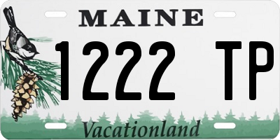 ME license plate 1222TP