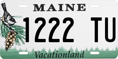 ME license plate 1222TU