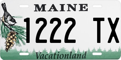 ME license plate 1222TX