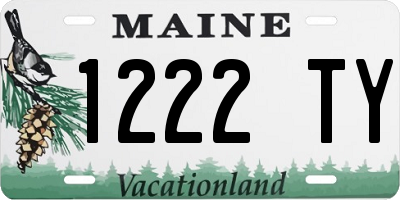 ME license plate 1222TY