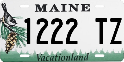 ME license plate 1222TZ