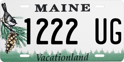 ME license plate 1222UG