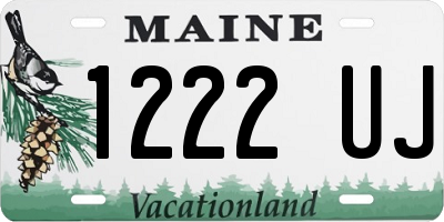 ME license plate 1222UJ