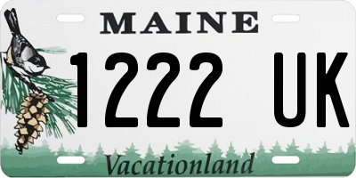 ME license plate 1222UK