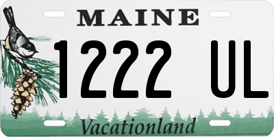 ME license plate 1222UL