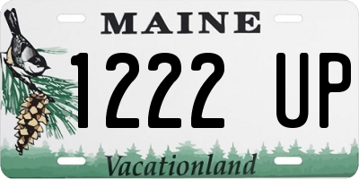 ME license plate 1222UP