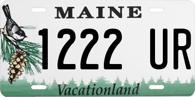 ME license plate 1222UR