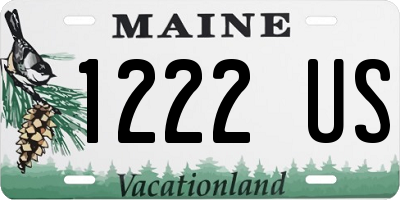 ME license plate 1222US