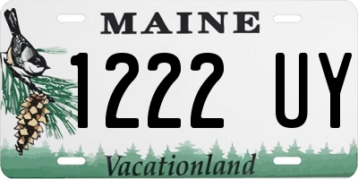 ME license plate 1222UY