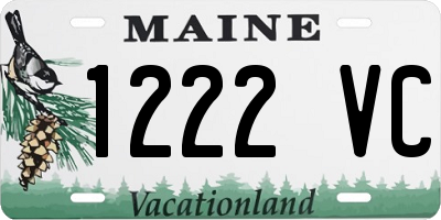 ME license plate 1222VC