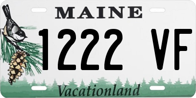 ME license plate 1222VF