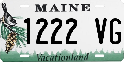 ME license plate 1222VG