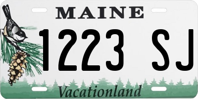 ME license plate 1223SJ