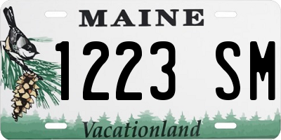 ME license plate 1223SM