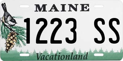 ME license plate 1223SS