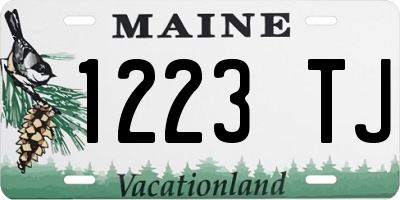 ME license plate 1223TJ