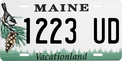 ME license plate 1223UD