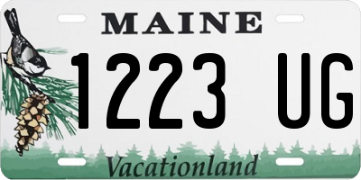 ME license plate 1223UG