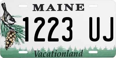 ME license plate 1223UJ