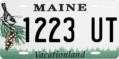 ME license plate 1223UT