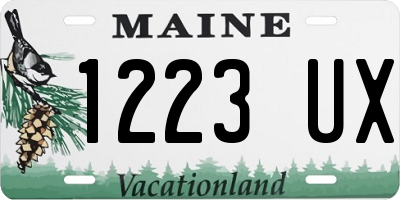 ME license plate 1223UX