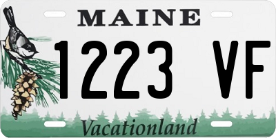 ME license plate 1223VF