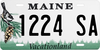 ME license plate 1224SA