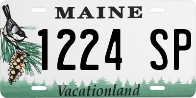 ME license plate 1224SP