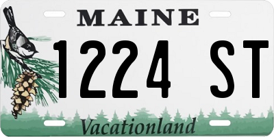 ME license plate 1224ST