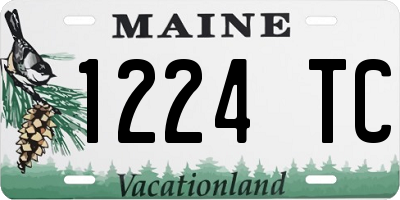 ME license plate 1224TC