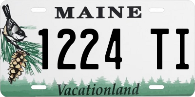 ME license plate 1224TI