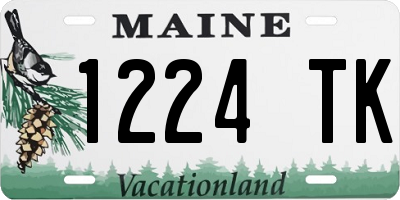 ME license plate 1224TK