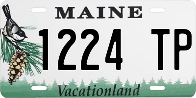 ME license plate 1224TP
