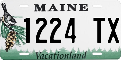 ME license plate 1224TX